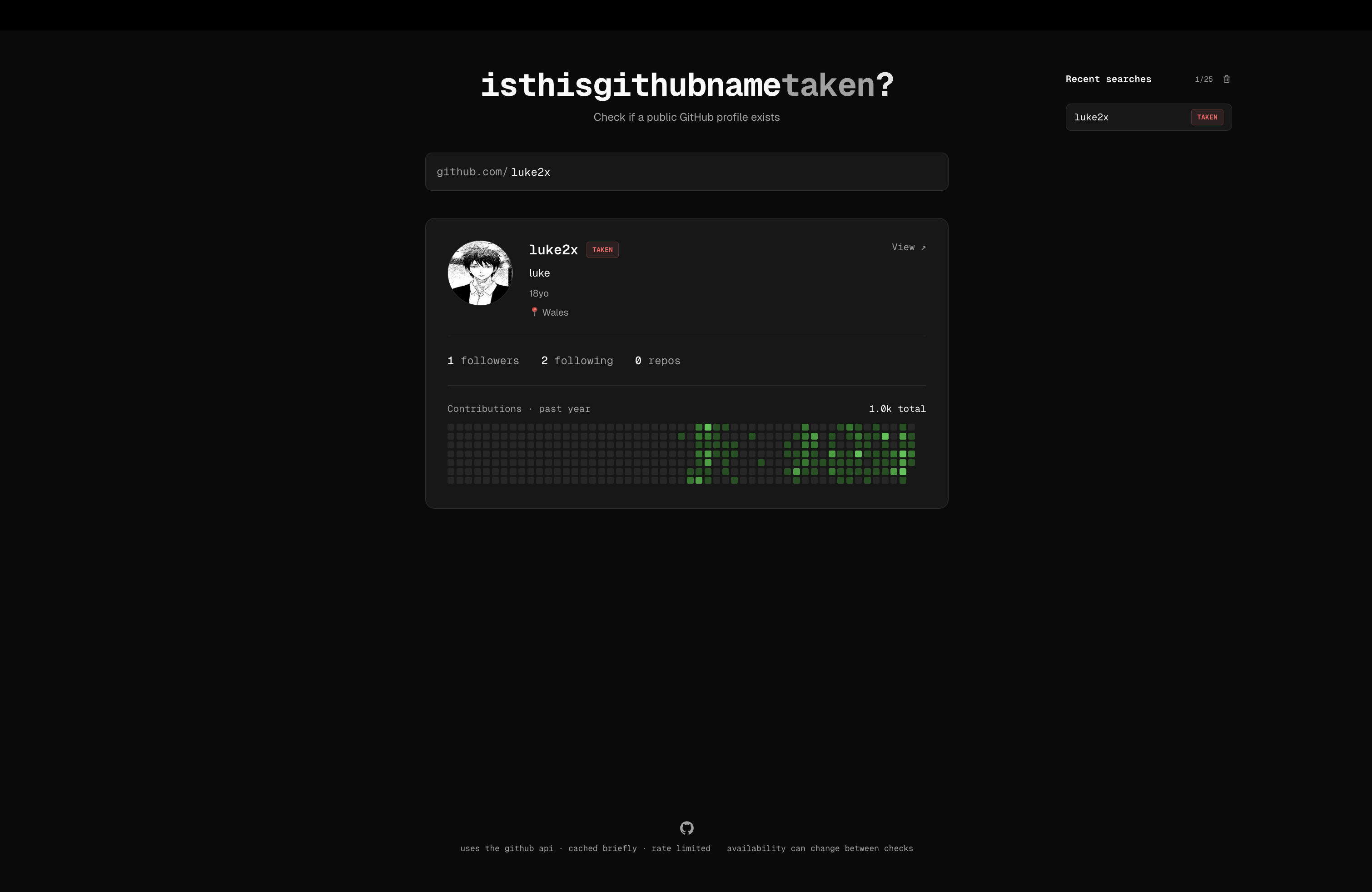 isthisgithubnametaken screenshot